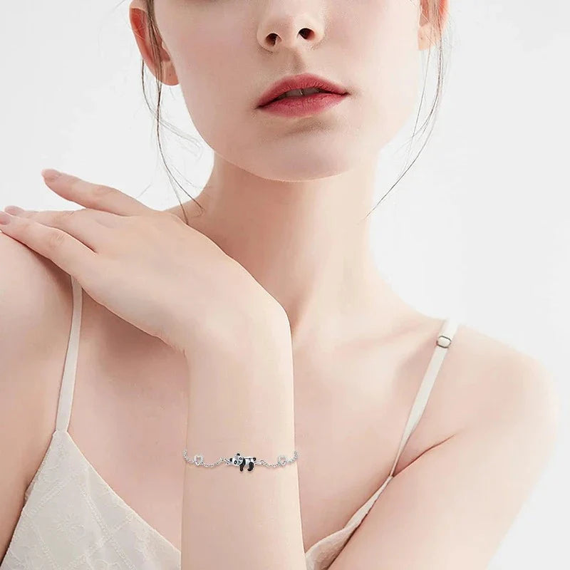 Pulsera Panda de Plata