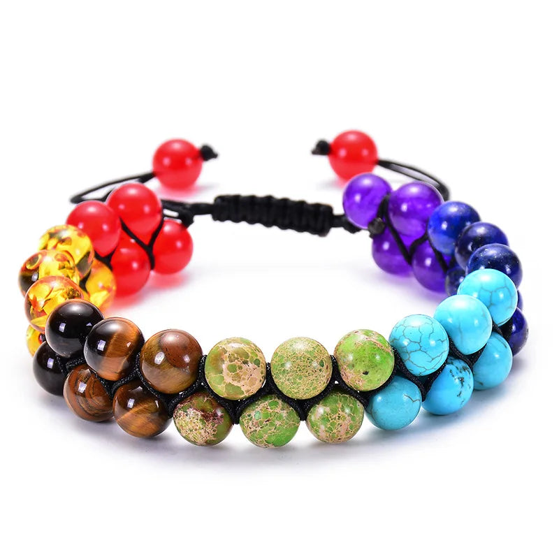 Pulsera Piedra 7 Chakras con Cordón