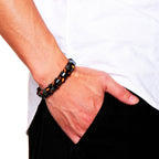 Pulsera Piedra Ojo de Tigre Esclava Hombre