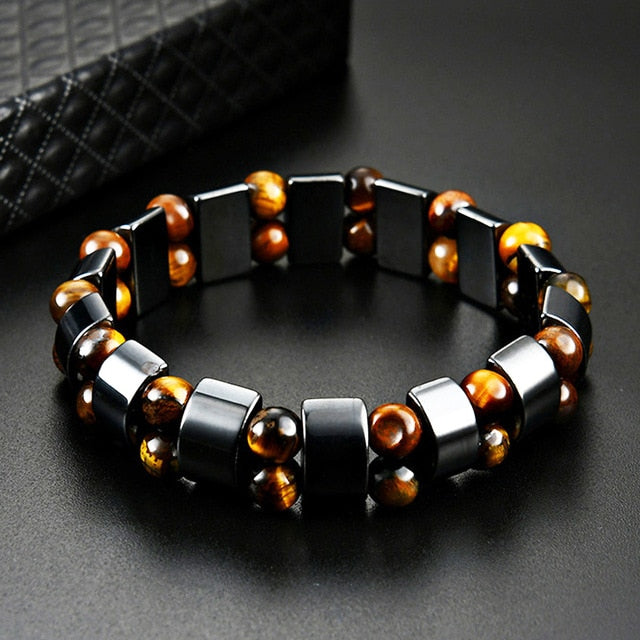Pulsera Piedra Ojo de Tigre Esclava Hombre