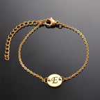 Pulsera para Bebé con Inicial en oro