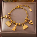 Bracelet pour femme avec clefs et cadenas