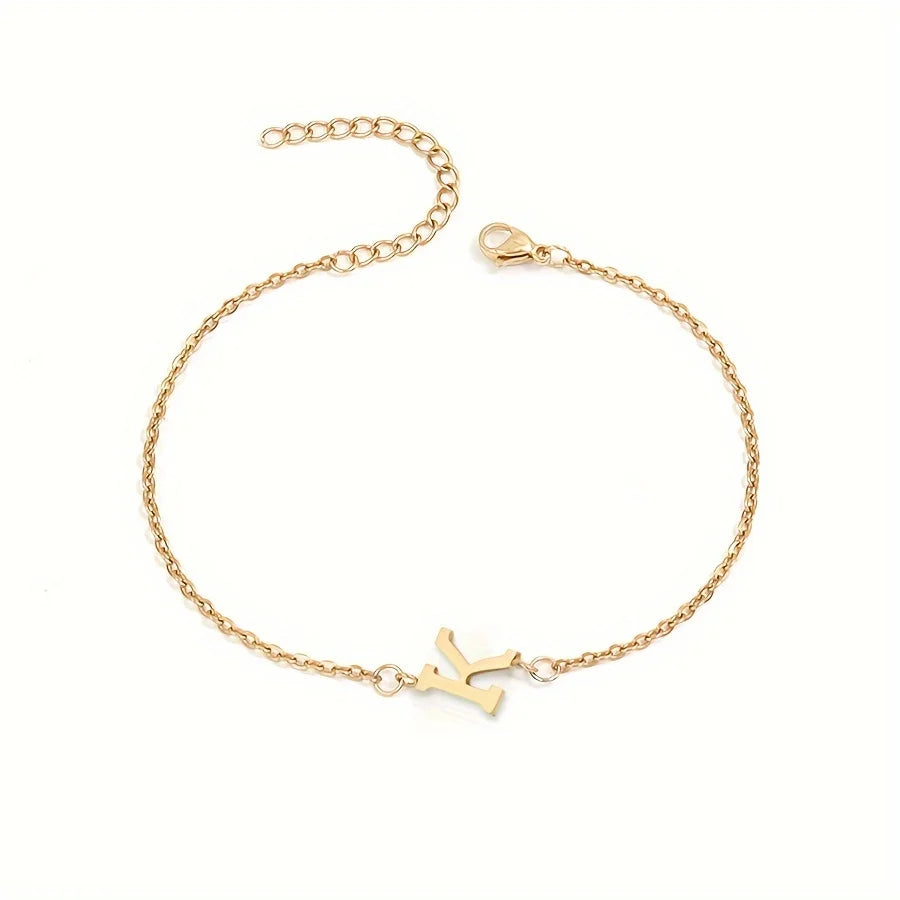 Pulsera Personalizada para Mujer con Inicial Oro k
