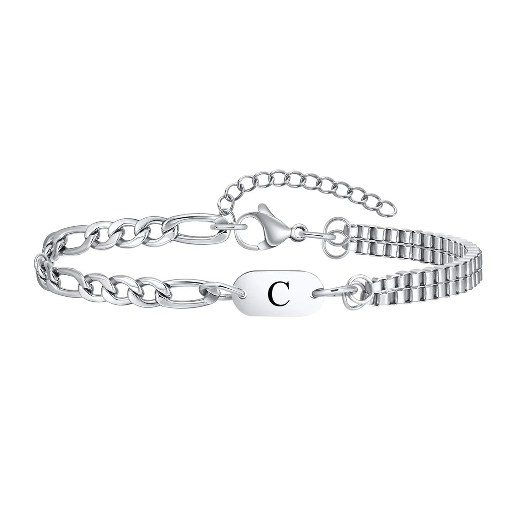 Bracelet pour homme initiale - lettre