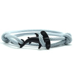 Pulsera Tiburón Martillo negro y gris