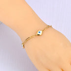 Pulsera Retro Contra el Mal de Ojo oro