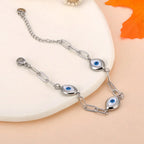 Pulsera Retro Contra el Mal de Ojo plata