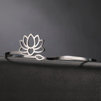 Pulsera Rígida Flor de Loto Mujer plata