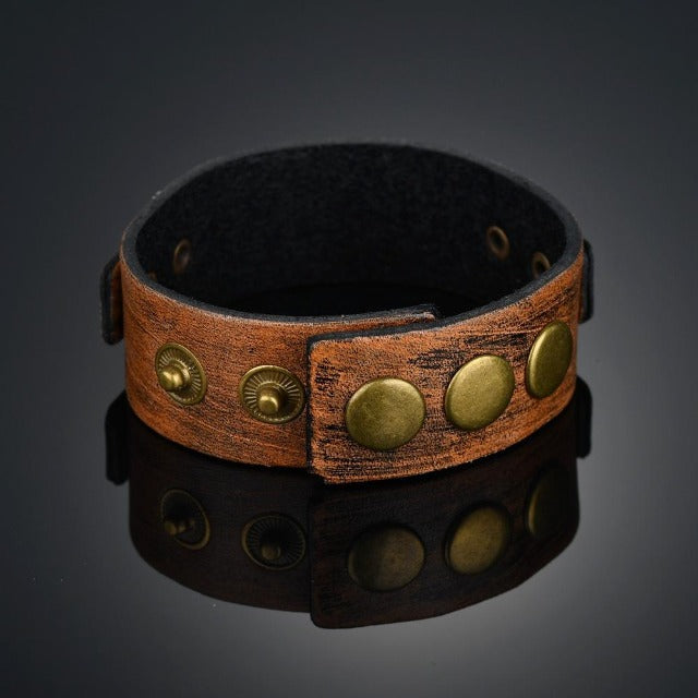 Pulsera Escandinava de Cuero para Hombre