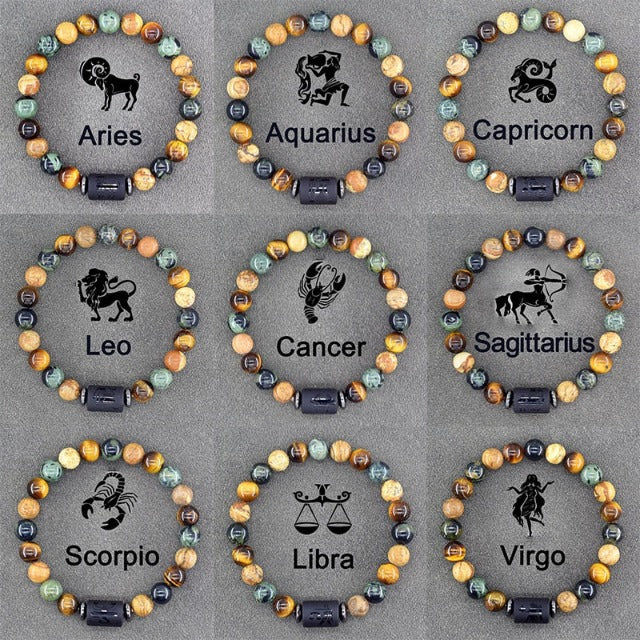 Pulsera Signo Del Zodiaco 12 Constelaciones Esclava Hombre Mujer Astrología