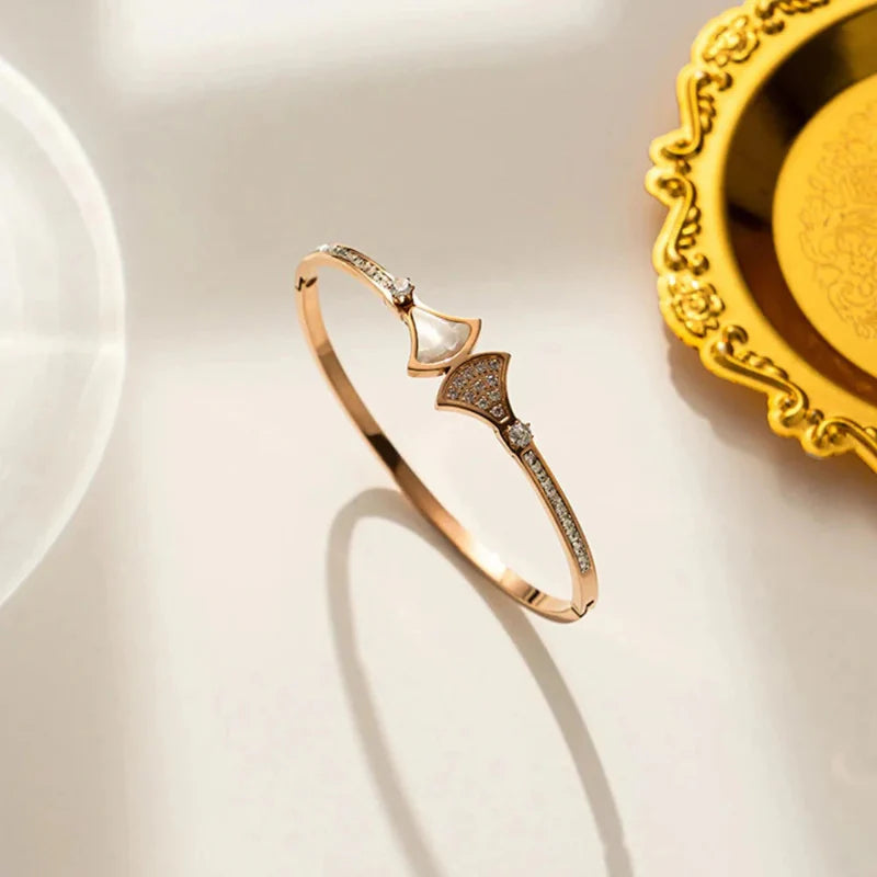 Pulsera Étnica Concha Vieira de Santiago oro rosa