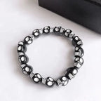 Pulsera Cabeza de Calavera Blanco & Negro negro