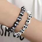 Pulsera Cabeza de Calavera Blanco & Negro