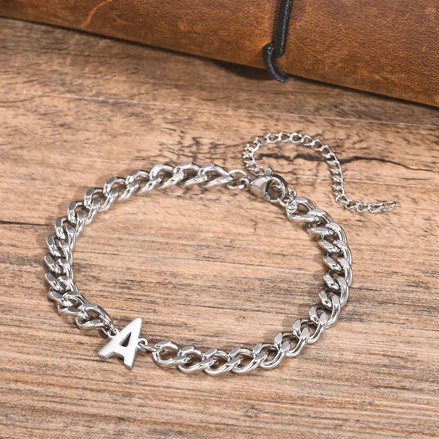 Bracelet torsadé initiale - lettre