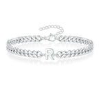 Bracelet torsadé initiale - lettre