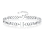 Bracelet torsadé initiale - lettre