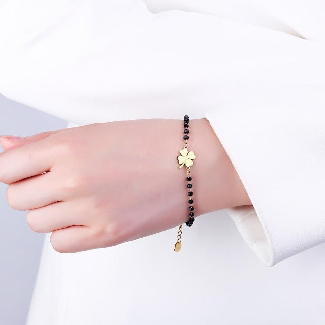 Pulsera Trébol de 4 Hojas de la Suerte