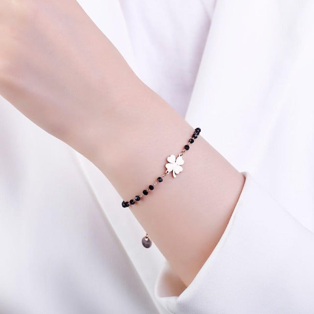 Pulsera Trébol de 4 Hojas Amuleto de la Suerte