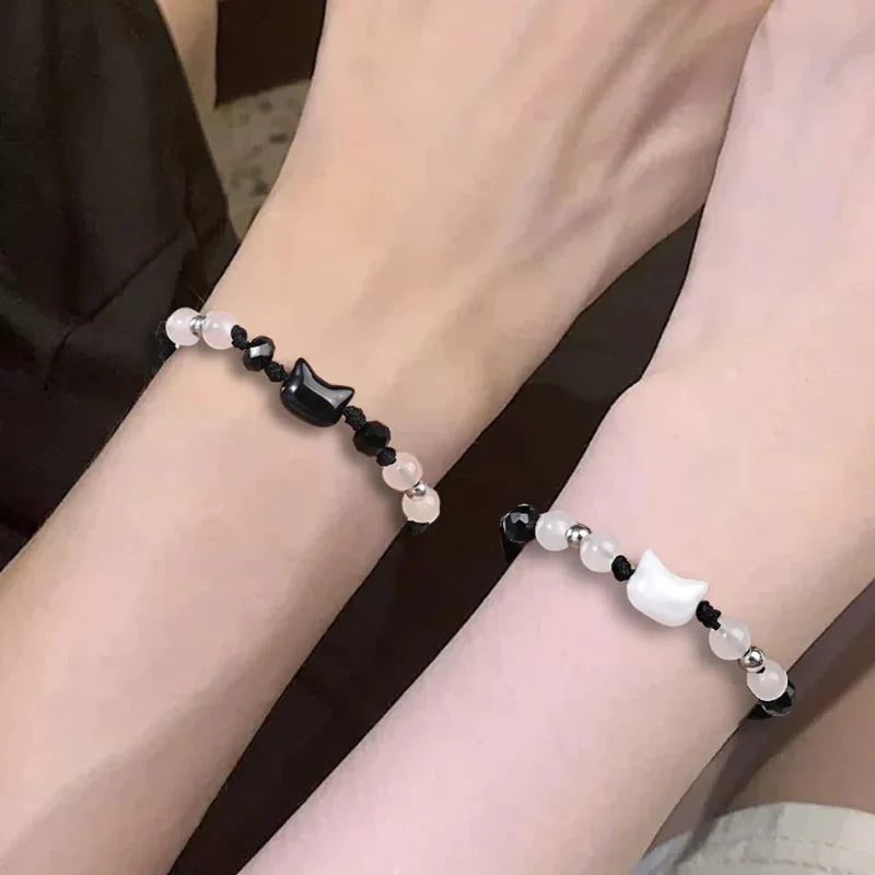 Pulsera Trenzada Gato Piedra de Luna 2