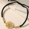 Pulsera Colorida de Mujer Cubo de Metatrón negro