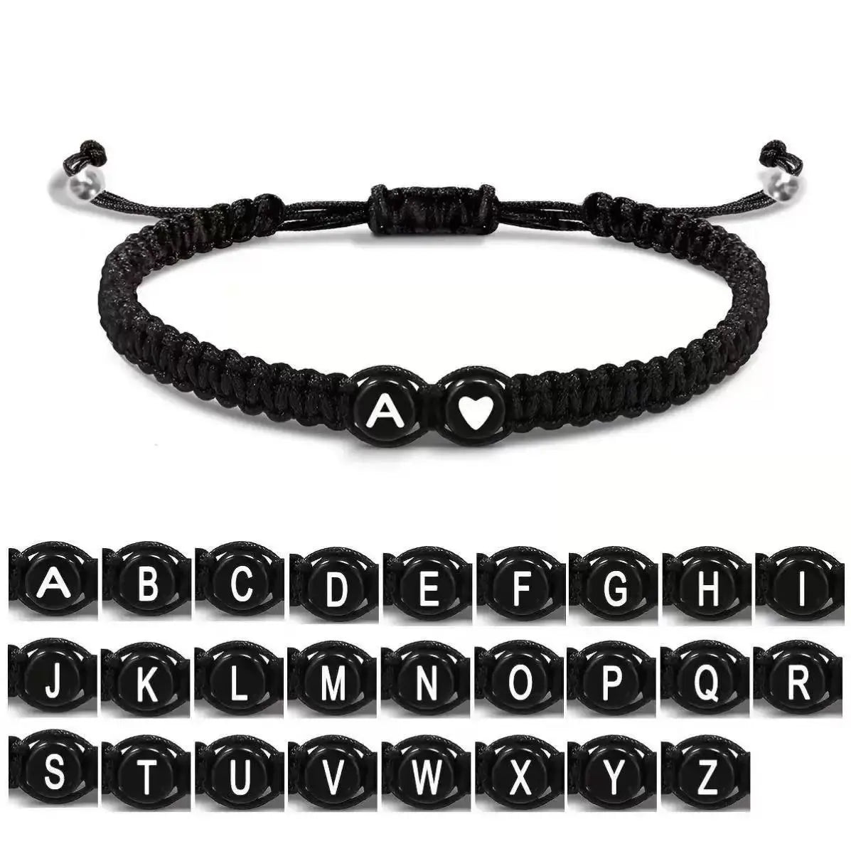 Bracelet tressé initiale - lettre