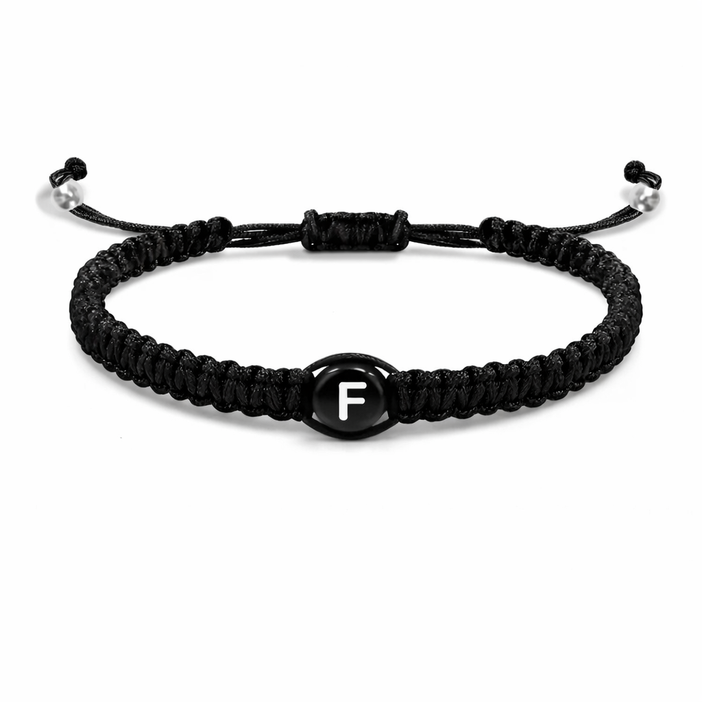 Bracelet tressé initiale - lettre