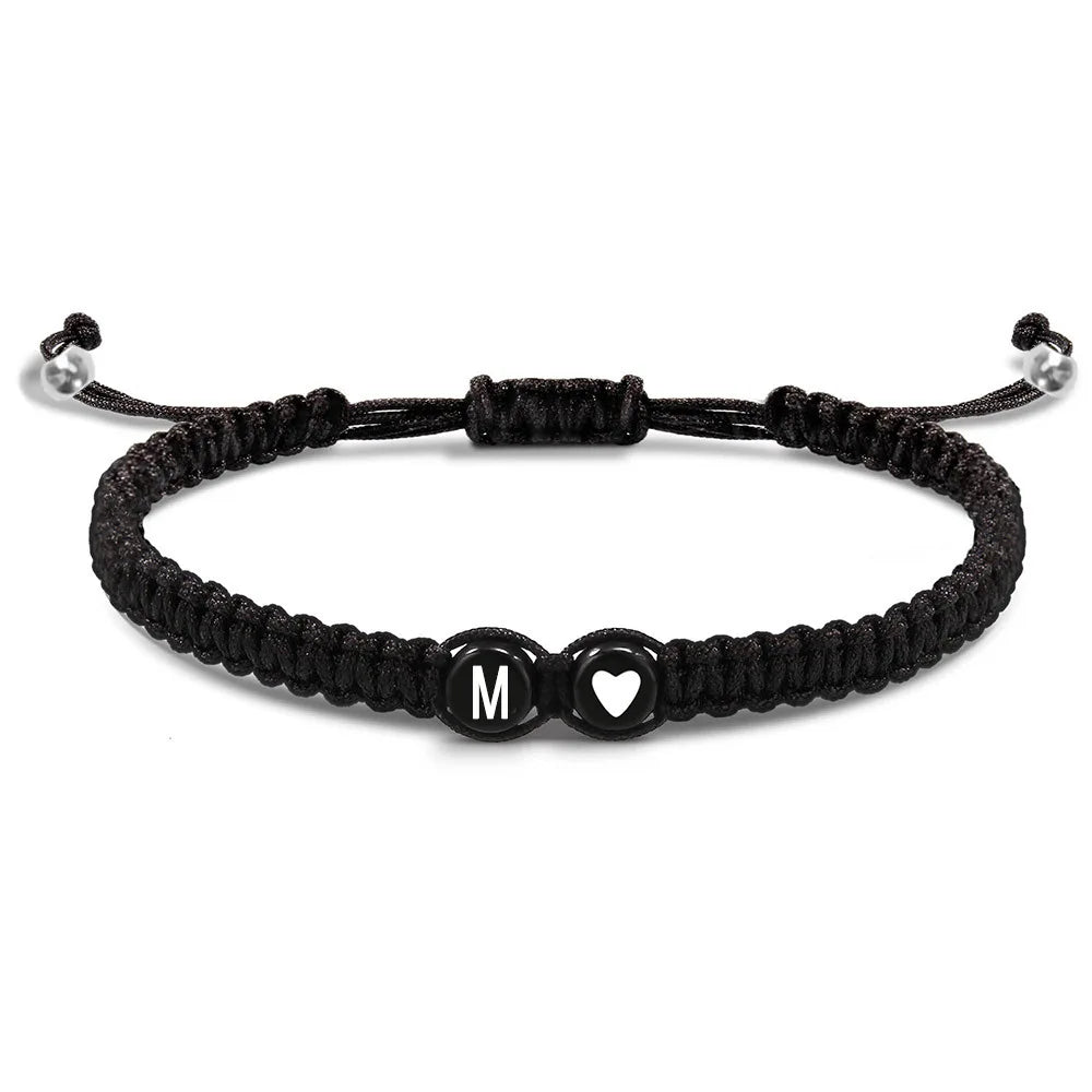Bracelet tressé initiale - lettre