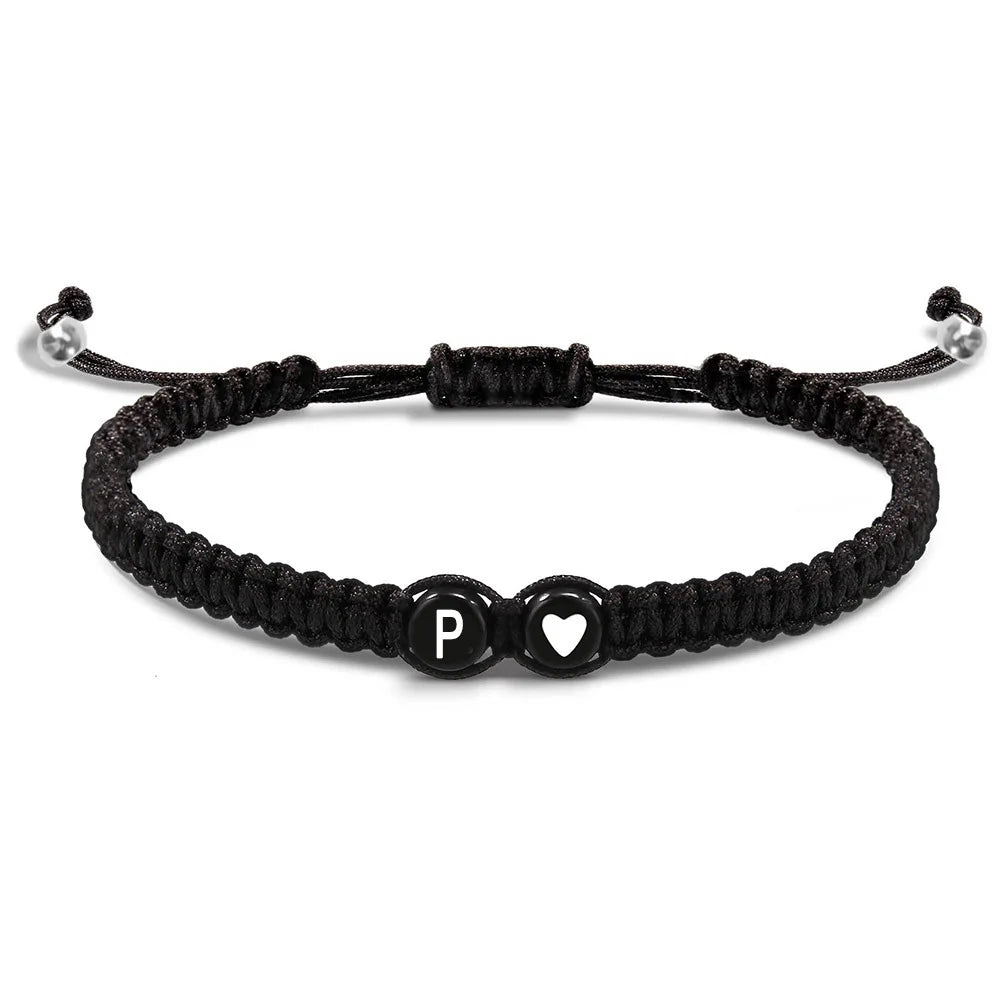 Bracelet tressé initiale - lettre