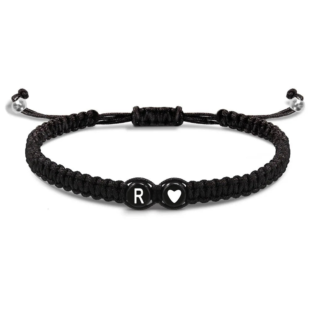 Bracelet tressé initiale - lettre