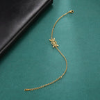 Pulsera Triple Luna Brujería Cadena Wicca oro