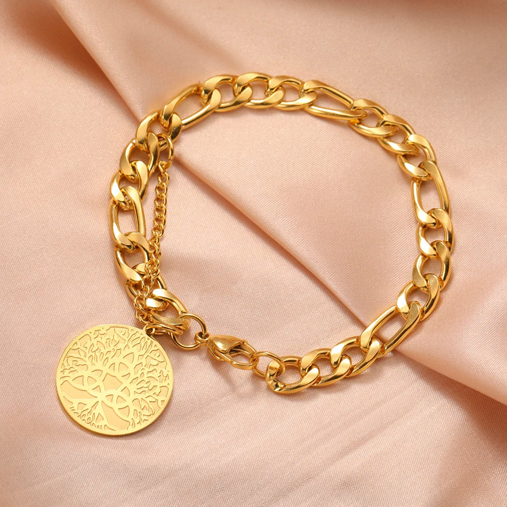 Pulsera Triquetra Nudo de la Trinidad oro