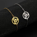 Pulsera Triquetra Nudo de la Trinidad Celta en plata