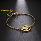 Pulsera Triquetra Nudo de la Trinidad Celta en oro