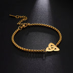 Pulsera Triquetra Nudo de la Trinidad Irlandesa oro