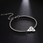 Pulsera Triquetra Nudo de la Trinidad Irlandesa plata