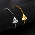 Pulsera Triquetra Nudo de la Trinidad Irlandesa plata