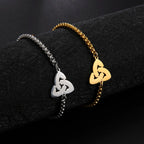 Pulsera Triquetra Nudo de la Trinidad Irlandesa plata