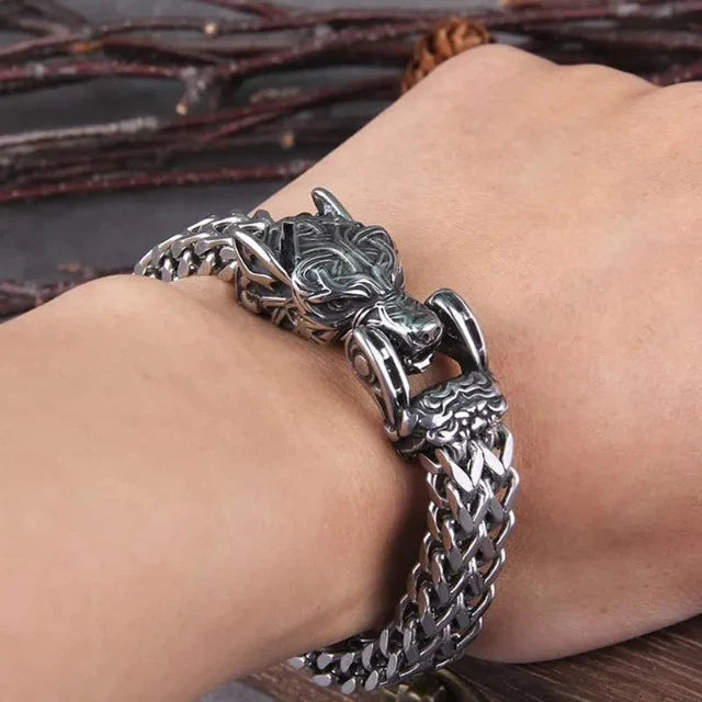 Pulsera Vikinga Fenrir para Hombre