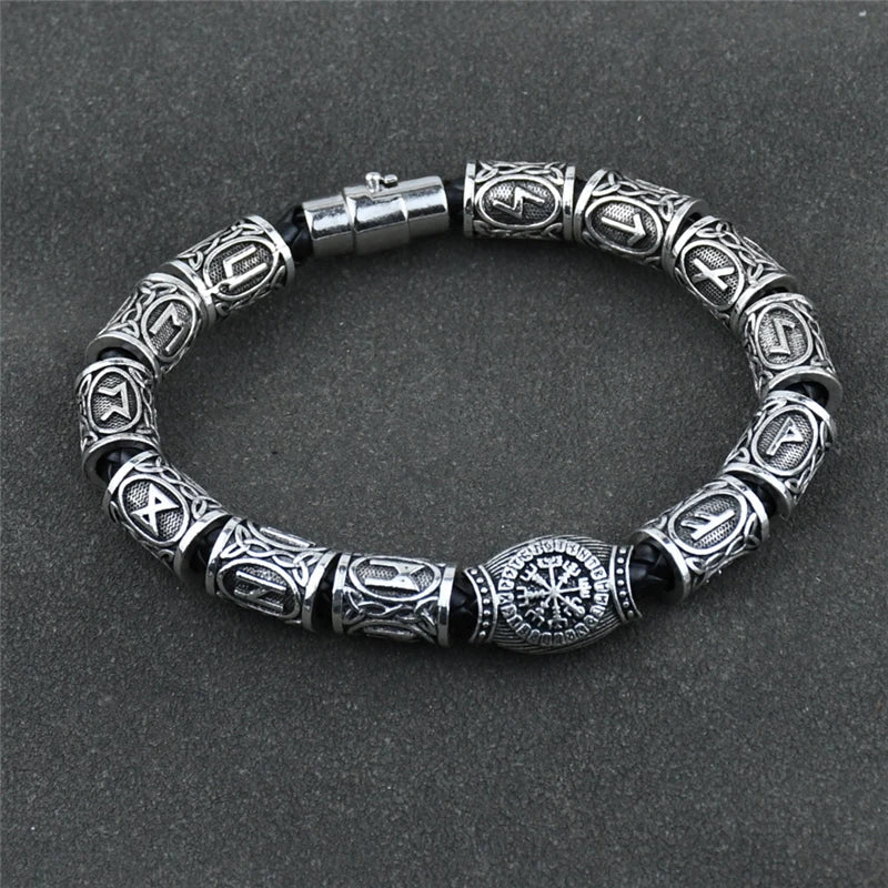 Pulsera Vikinga con Runas Celtas de plata