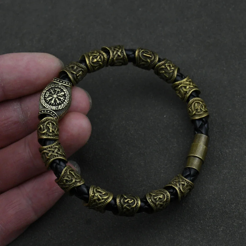 Pulsera Vikinga con Runas Celtas de bronce