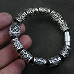 Pulsera Vikinga con Runas Celtas de plata