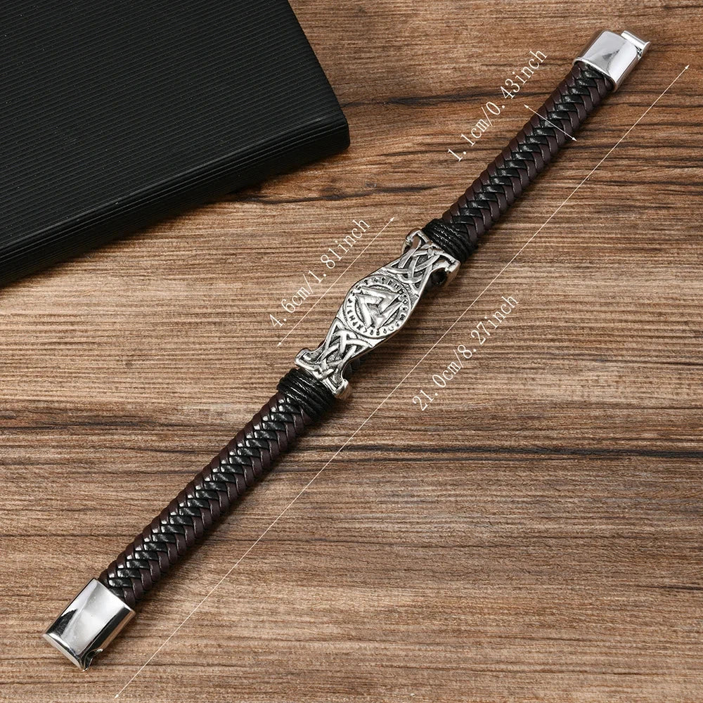 Pulsera Vikinga Valknut para Hombre