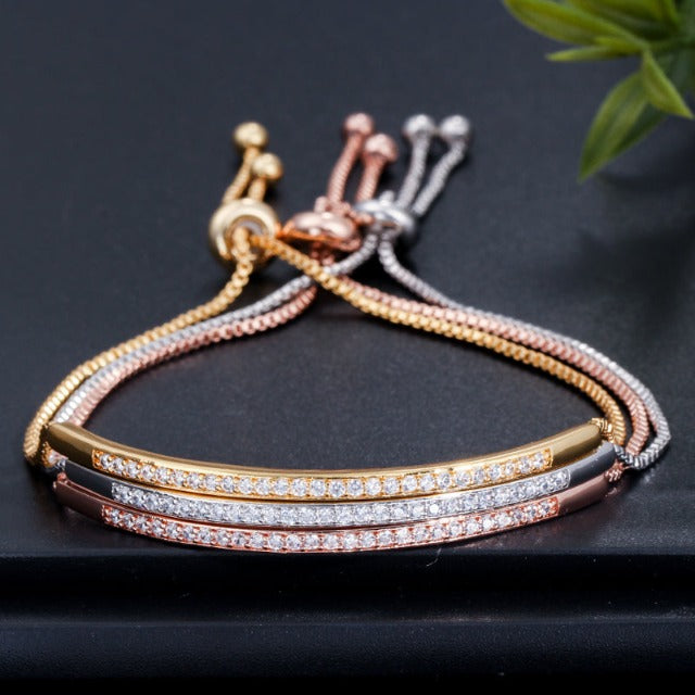 Pulsera de circonio para mujer tipo gourmet
