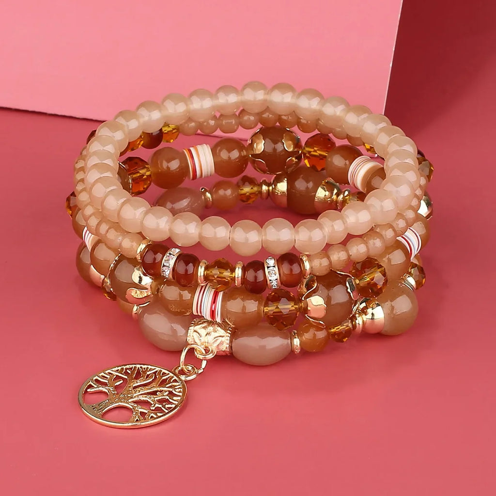 Pulseras con Árbol de la Vida marrón