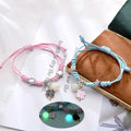 Pulseras para Parejas con Perlas Luminosas Pulsera Flor