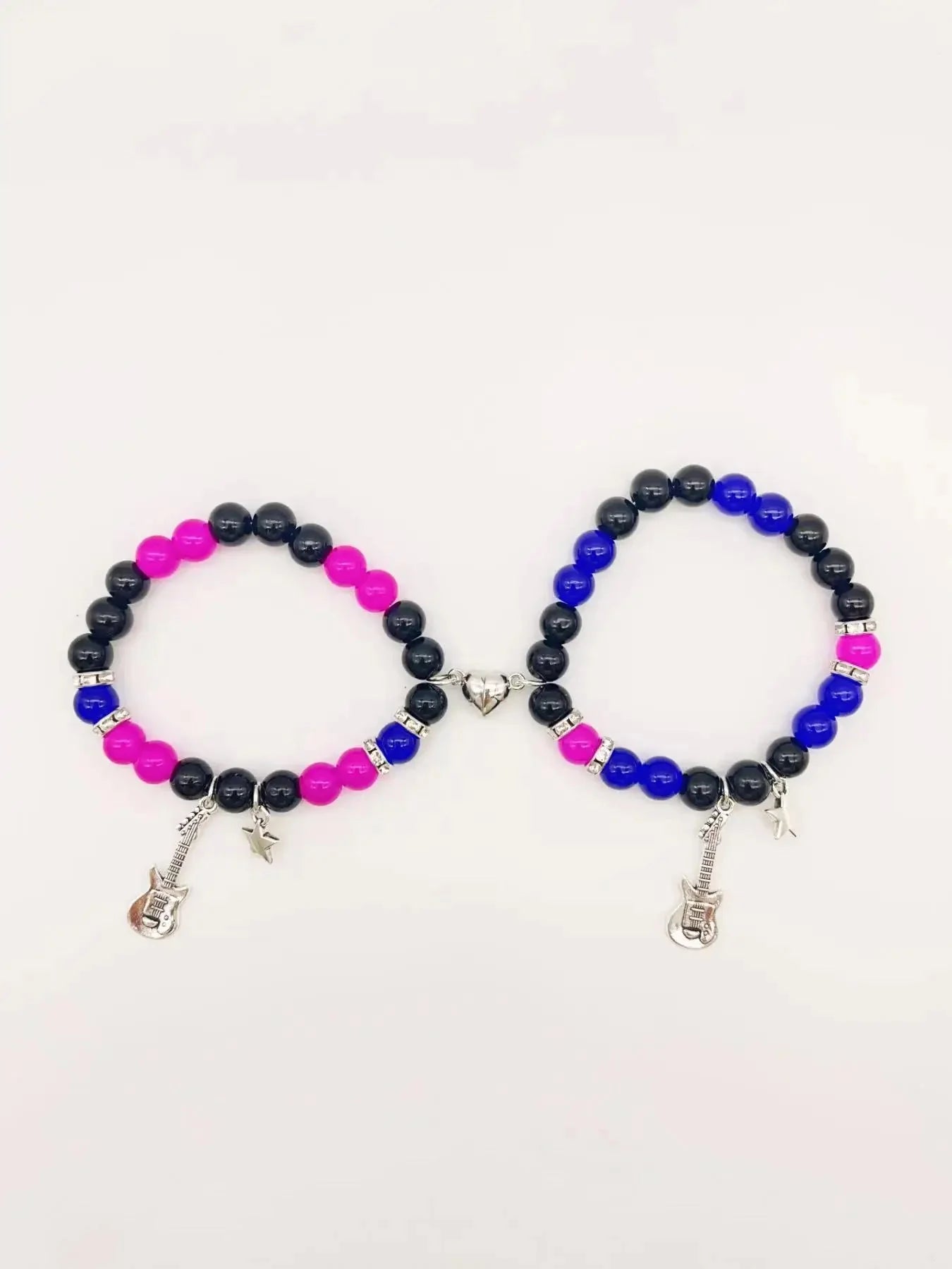 Pulseras para Parejas Guitarra Gourmette Magnética