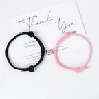 Pulseras para Parejas de Amigos Esclava Corazón Magnético 2