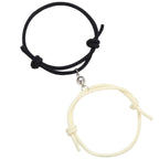 Pulseras para Parejas de Amigos Esclava Corazón Magnético 6