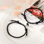 Pulseras para Parejas de Amigos Esclava Corazón Magnético