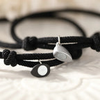 Pulseras para Parejas de Amigos Esclava Corazón Magnético